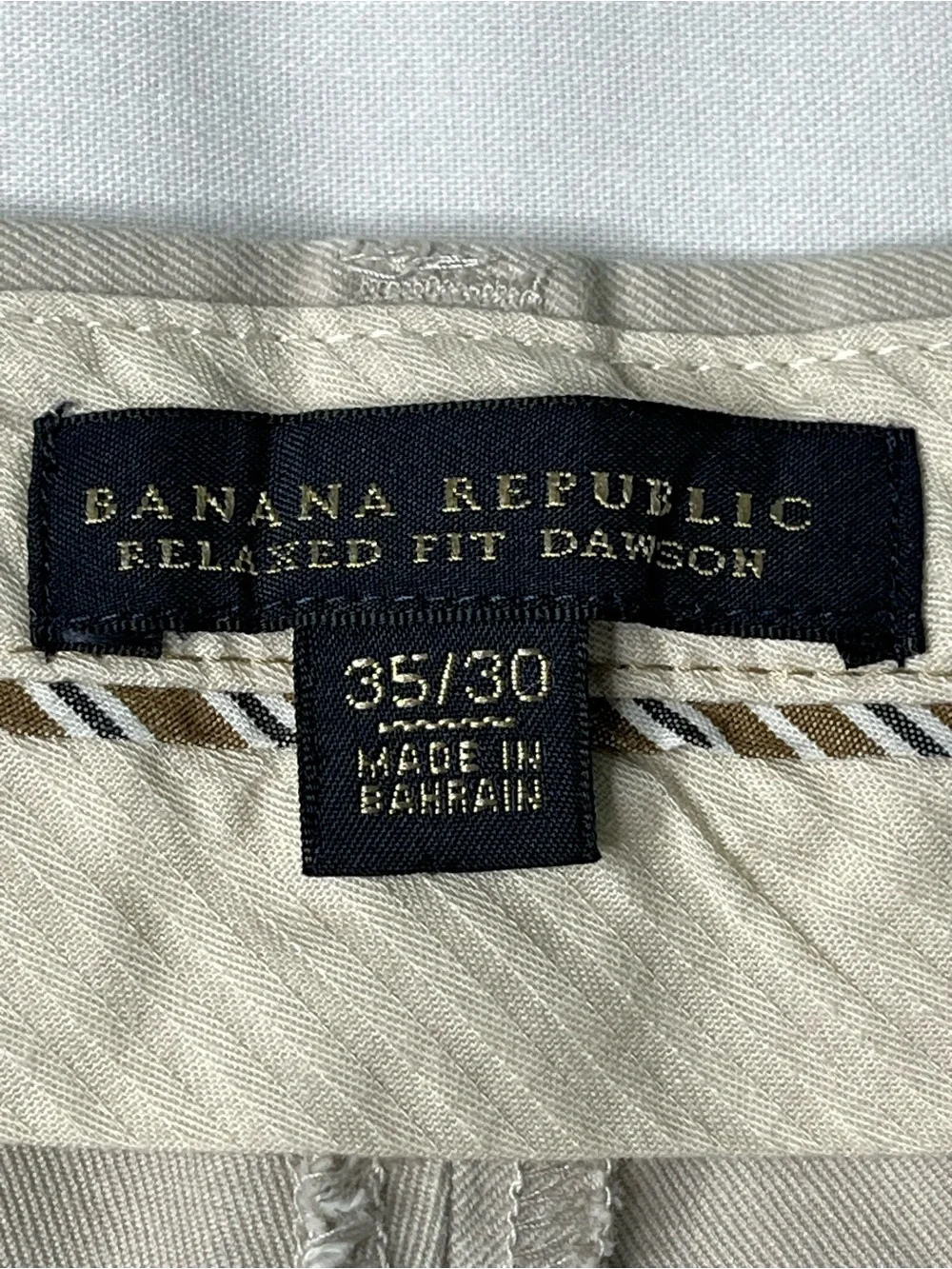 Banana Republic Chino Pants Dawson Men’s 35x30 Relaxed Fit Khaki Beige